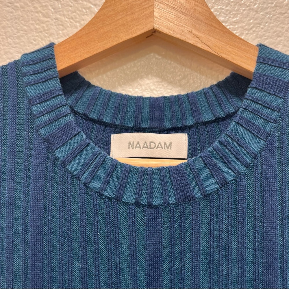 Naadam Ribbed Silk Cashmere Sleeveless Midi Sweater Dress - Picture 5 of 10